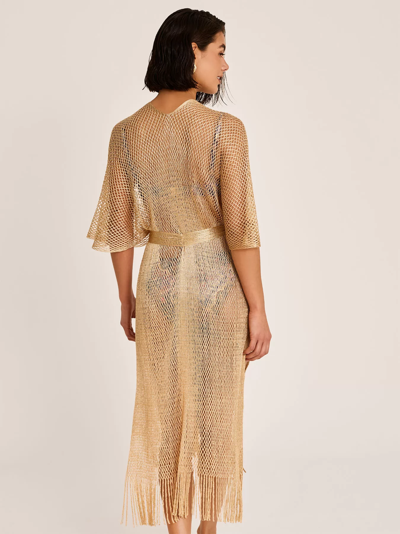 Złoty Kimono plażowe Selmark BO997 - zdjęcie 2