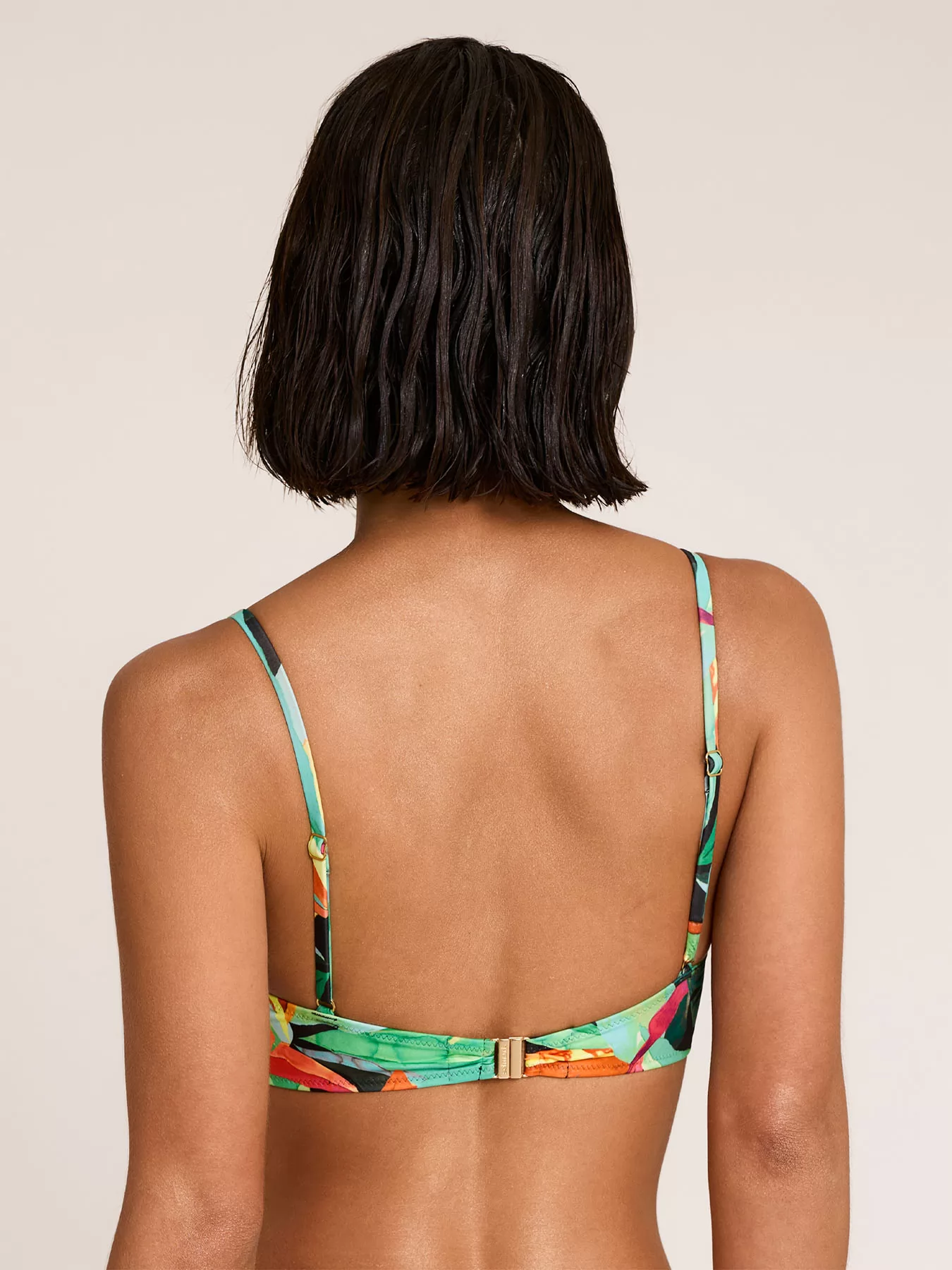 Wielobarwny, zielony Góra od bikini Selmark BN611 - zdjęcie 2