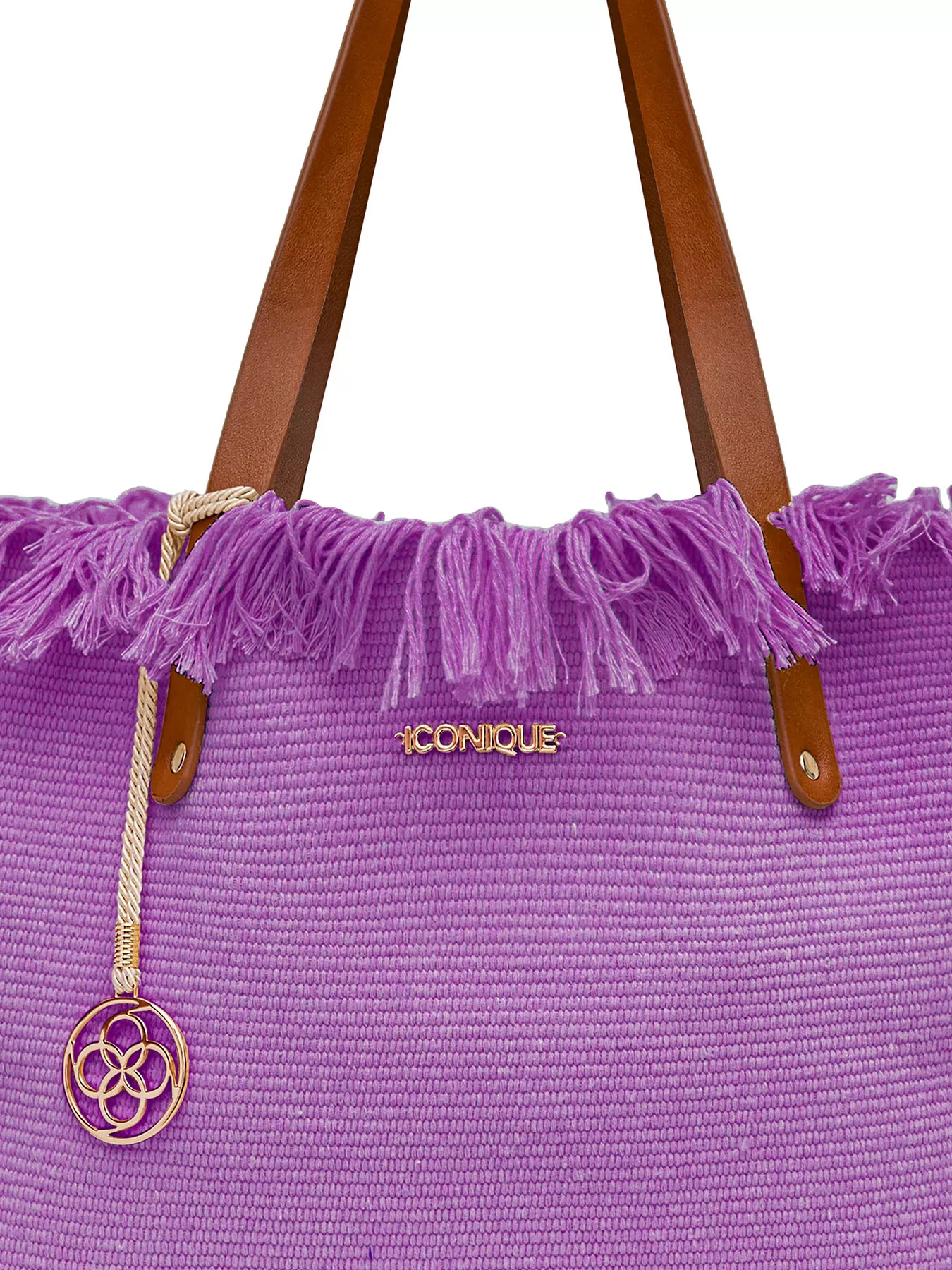 Fioletowy Torba plażowa Iconique Calypso 26-B01 - zdjęcie 3