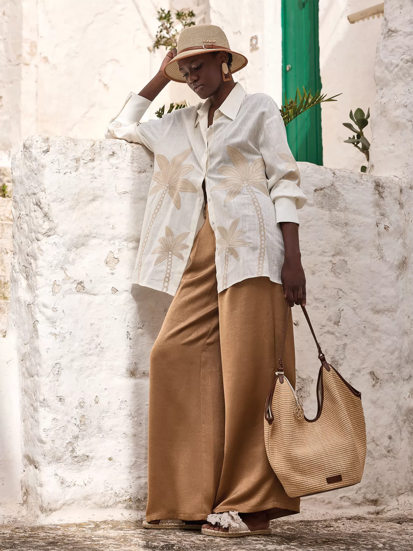 Beżowy, kremowy Koszula plażowa Iconique Lily 26-013 - zdjęcie 4