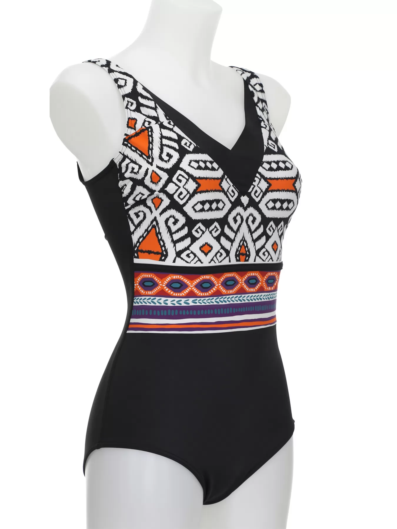 Czarny, wielobarwny Kostium kąpielowy Sunflair 72035 - zdjęcie 4