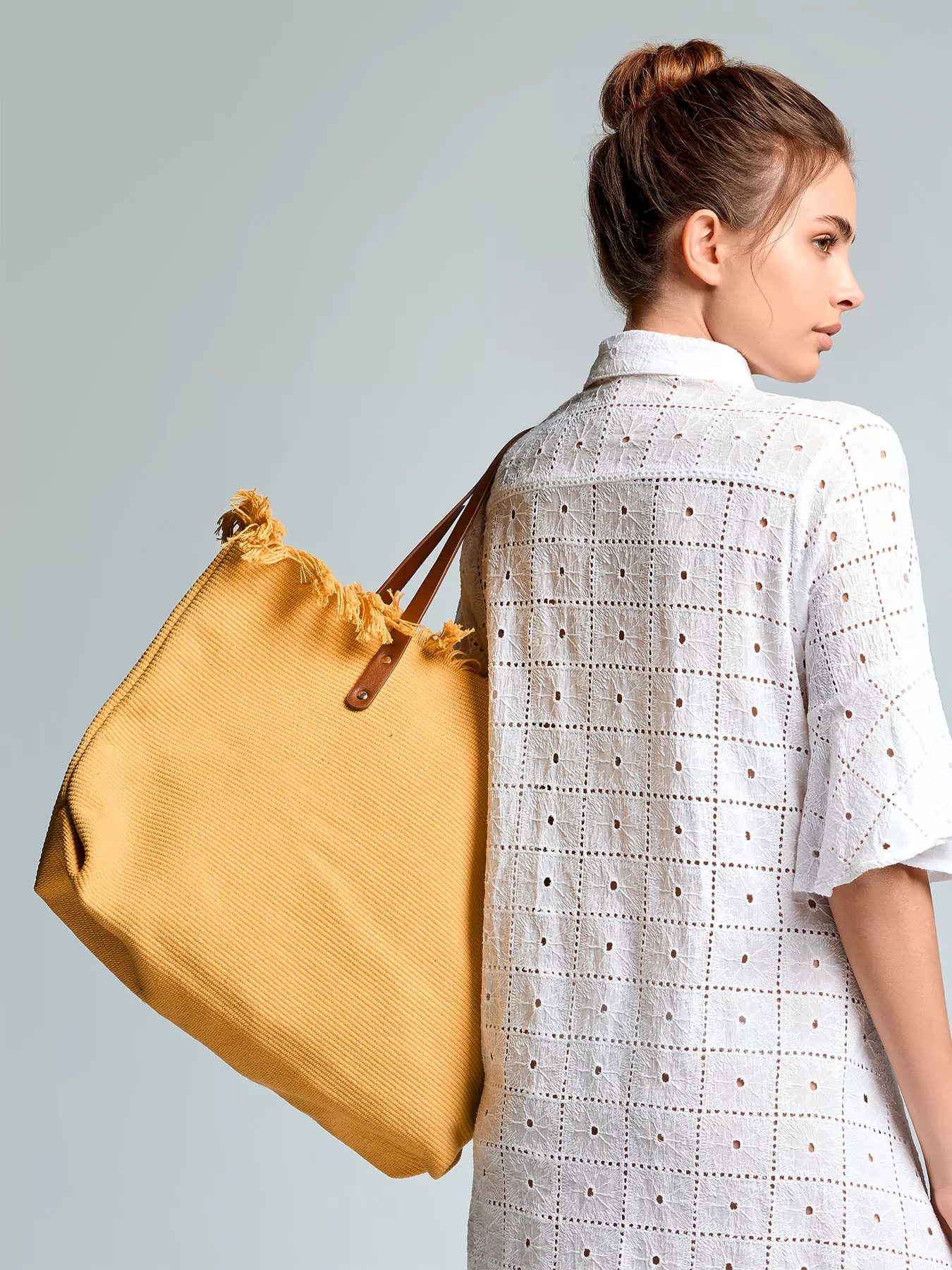 żółty Torba plażowa Iconique Calypso 26-B01 - zdjęcie 2