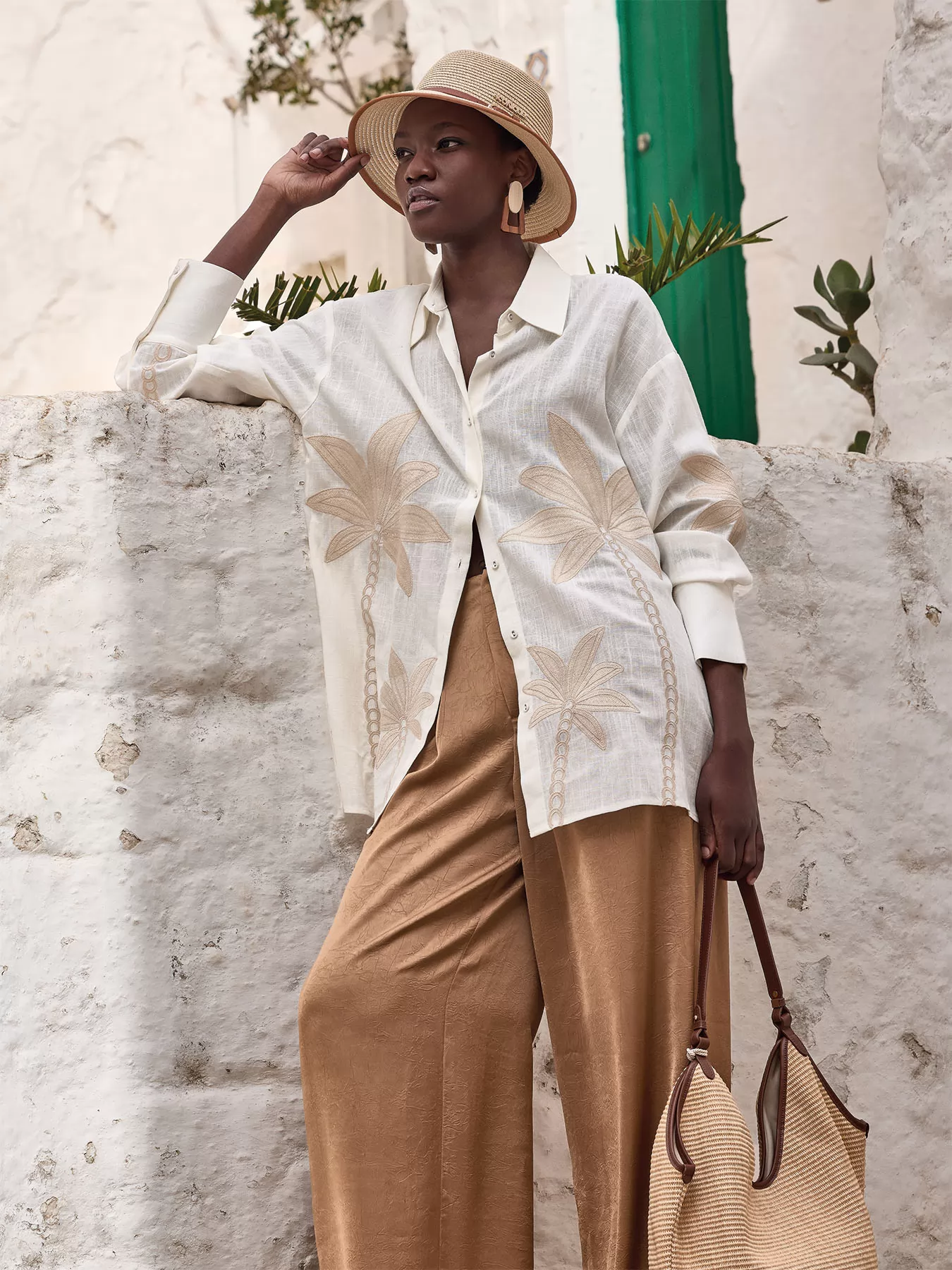 Beżowy, brązowy Kapelusz plażowy Iconique Zephyra 26-A08 - zdjęcie 5