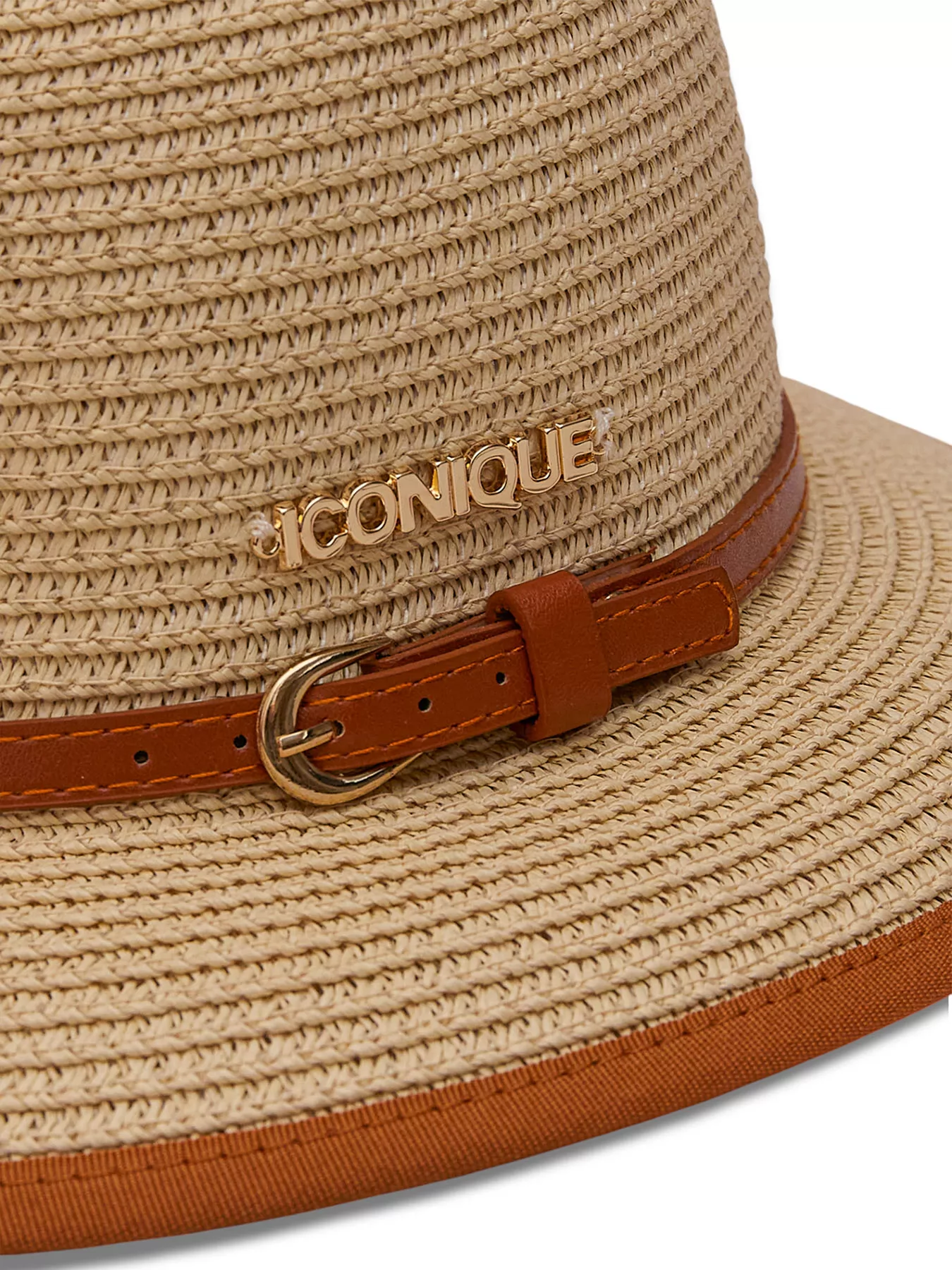 Beżowy, brązowy Kapelusz plażowy Iconique Zephyra 26-A08 - zdjęcie 3