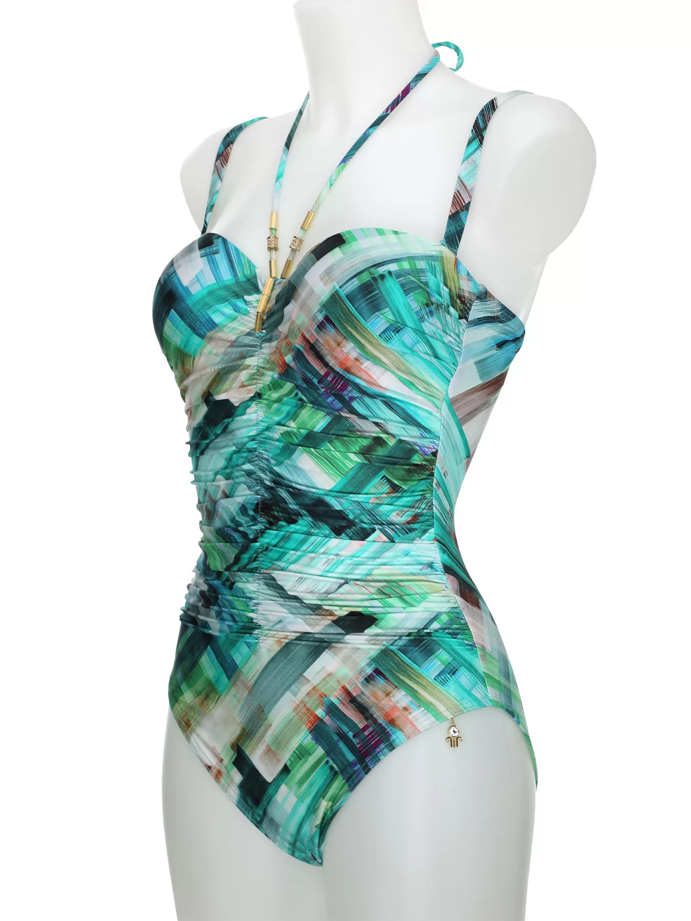 Niebieski, wielobarwny Kostium kąpielowy Opera 62002 - zdjęcie 6