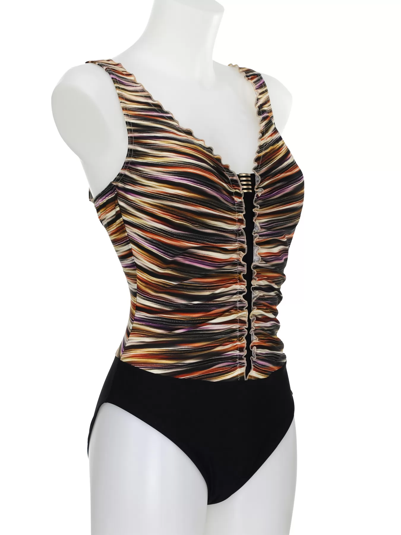 Brązowy, czarny, wielobarwny Kostium kąpielowy Sunflair 22049 - zdjęcie 4