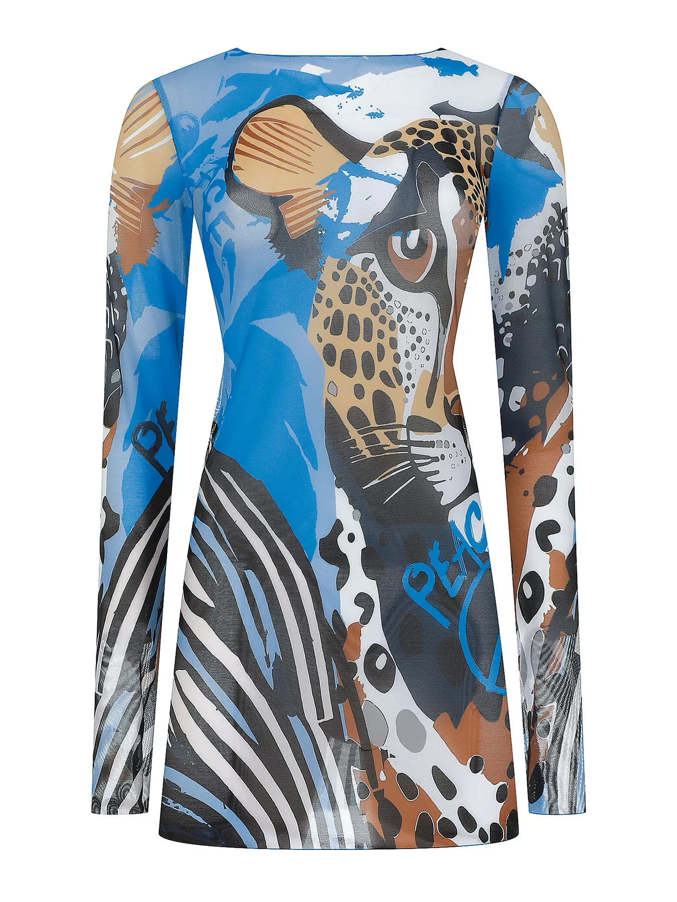 Niebieski, wielobarwny Tunika plażowa Sunflair 23804 - zdjęcie 1