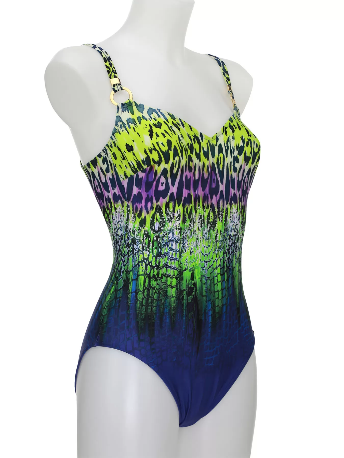 Niebieski, wielobarwny, zielony Kostium kąpielowy Sunflair 22014 - zdjęcie 4