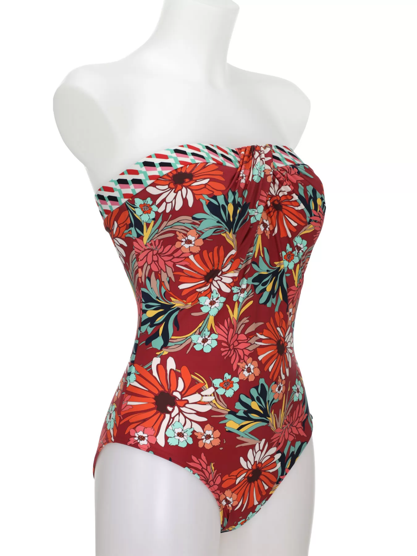 Czerwony, wielobarwny Kostium kąpielowy Sunflair 22128 - zdjęcie 5