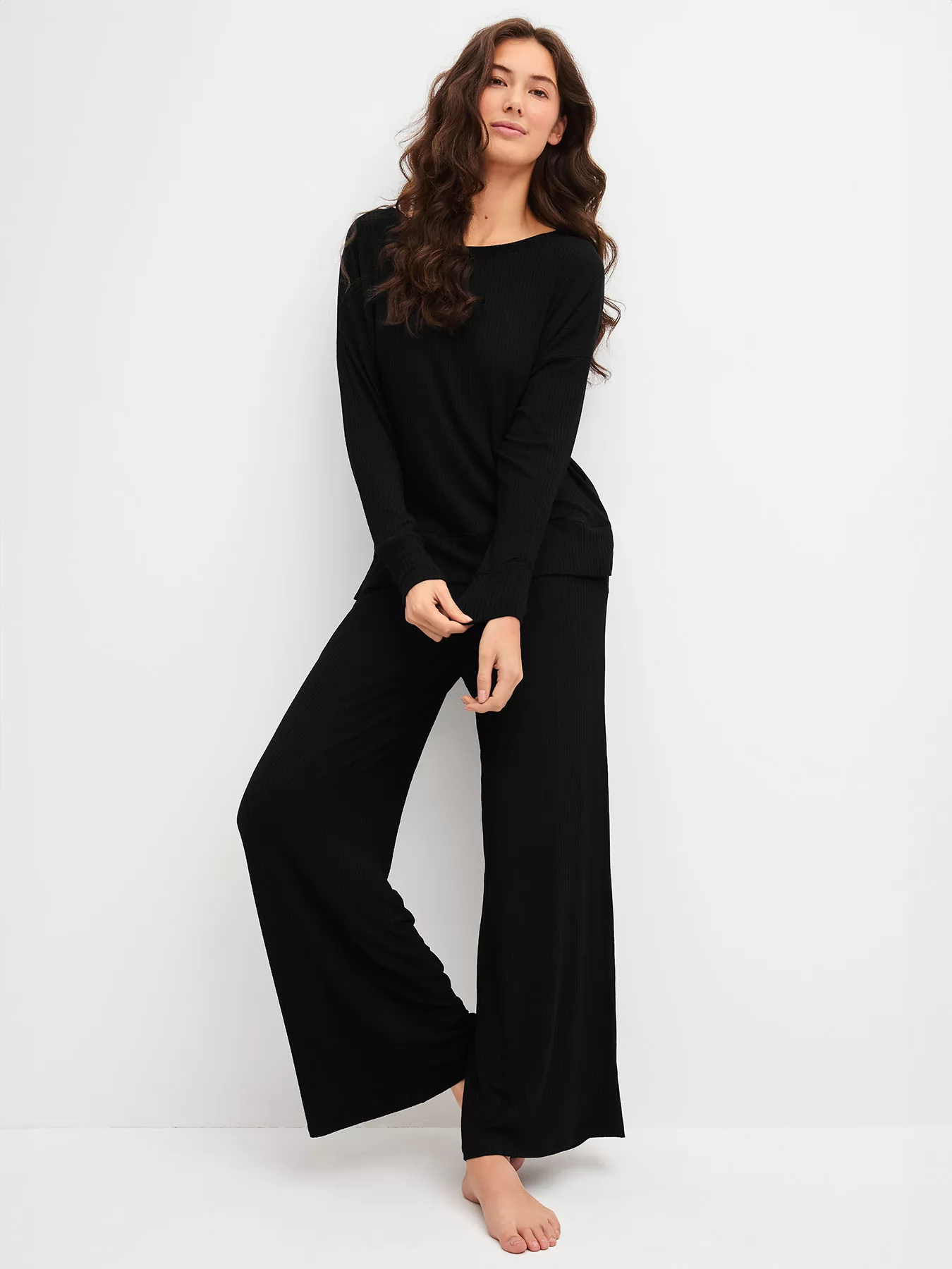 Czarny Spodnie damskie 7/8 Calida Feminine Lounge 29574 - zdjęcie 5