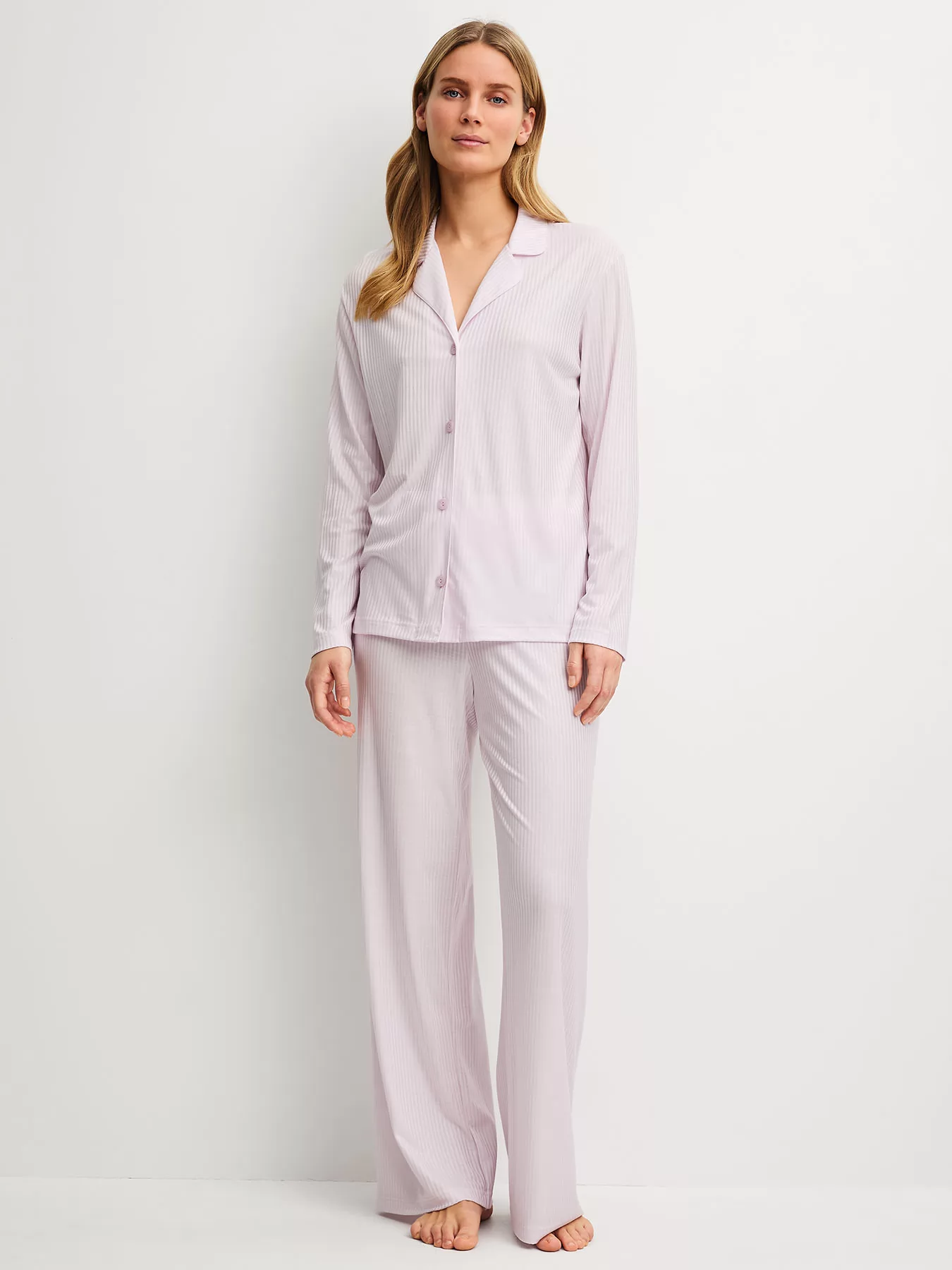 Pudrowy róż, różowy Piżama damska Calida Striped Dreams 40036 - zdjęcie 1
