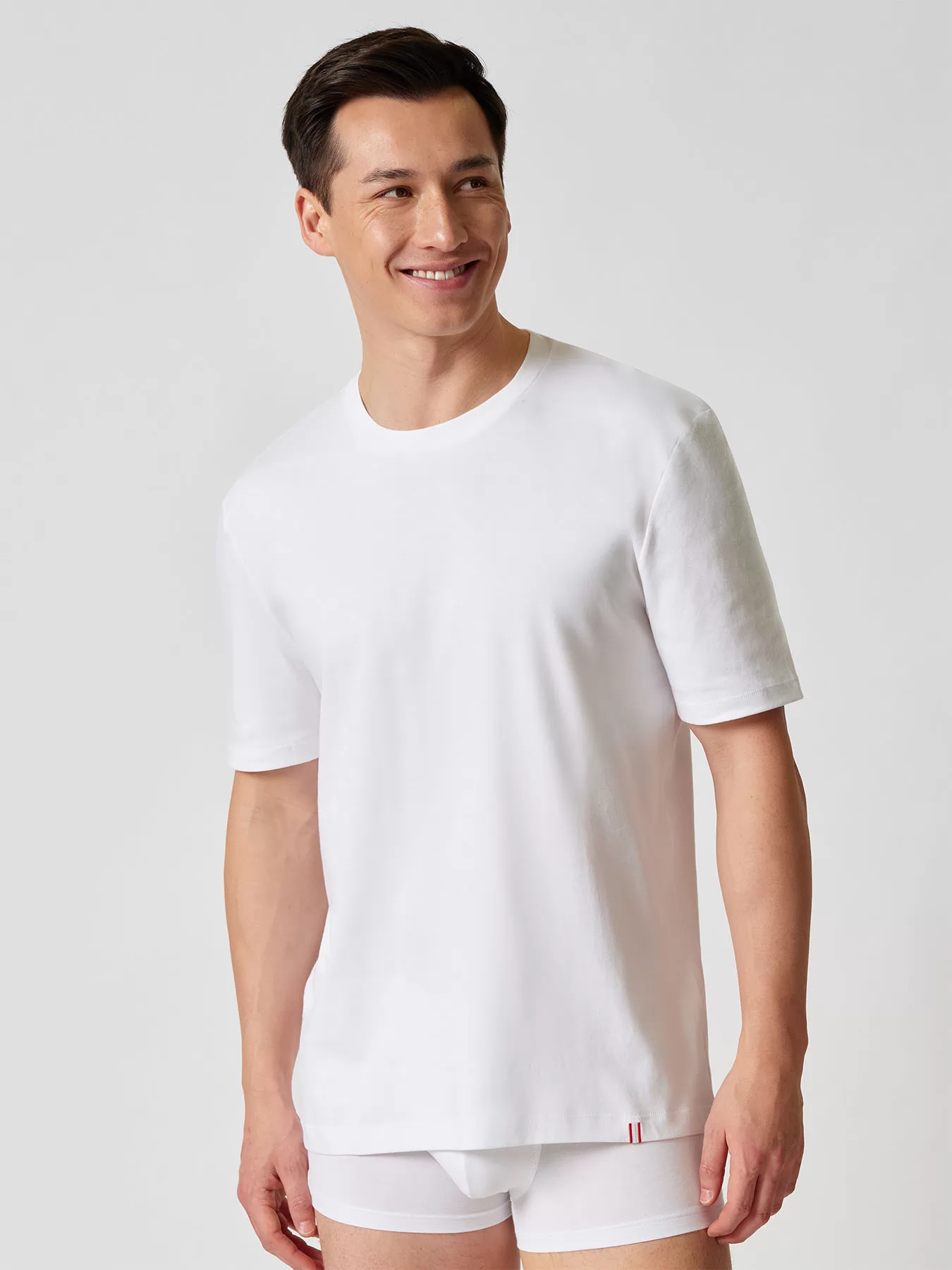 Biały Koszulka męska Huber Cotton Classic 110165 - zdjęcie 1