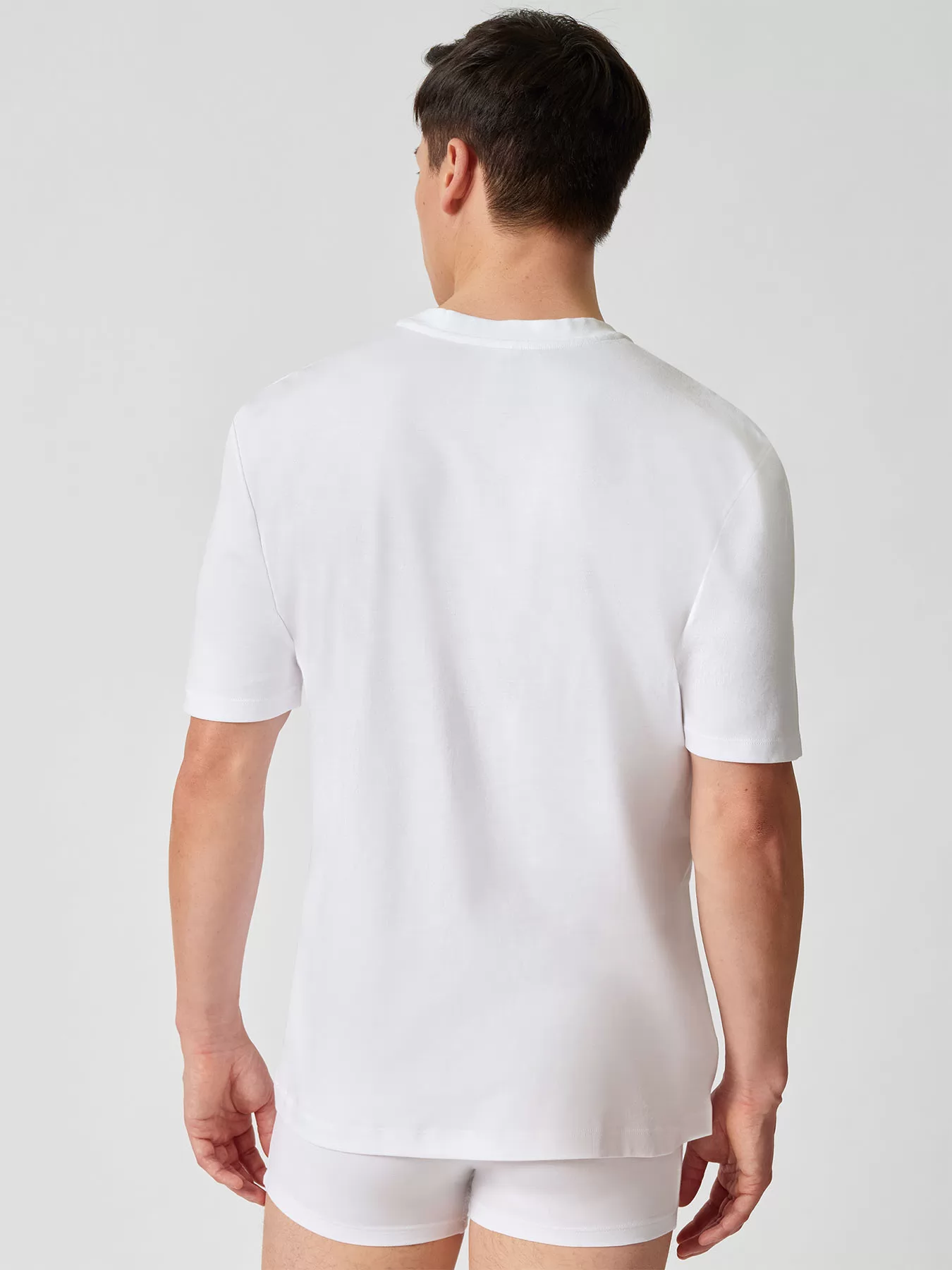 Biały Koszulka męska Huber Cotton Classic 110165 - zdjęcie 2