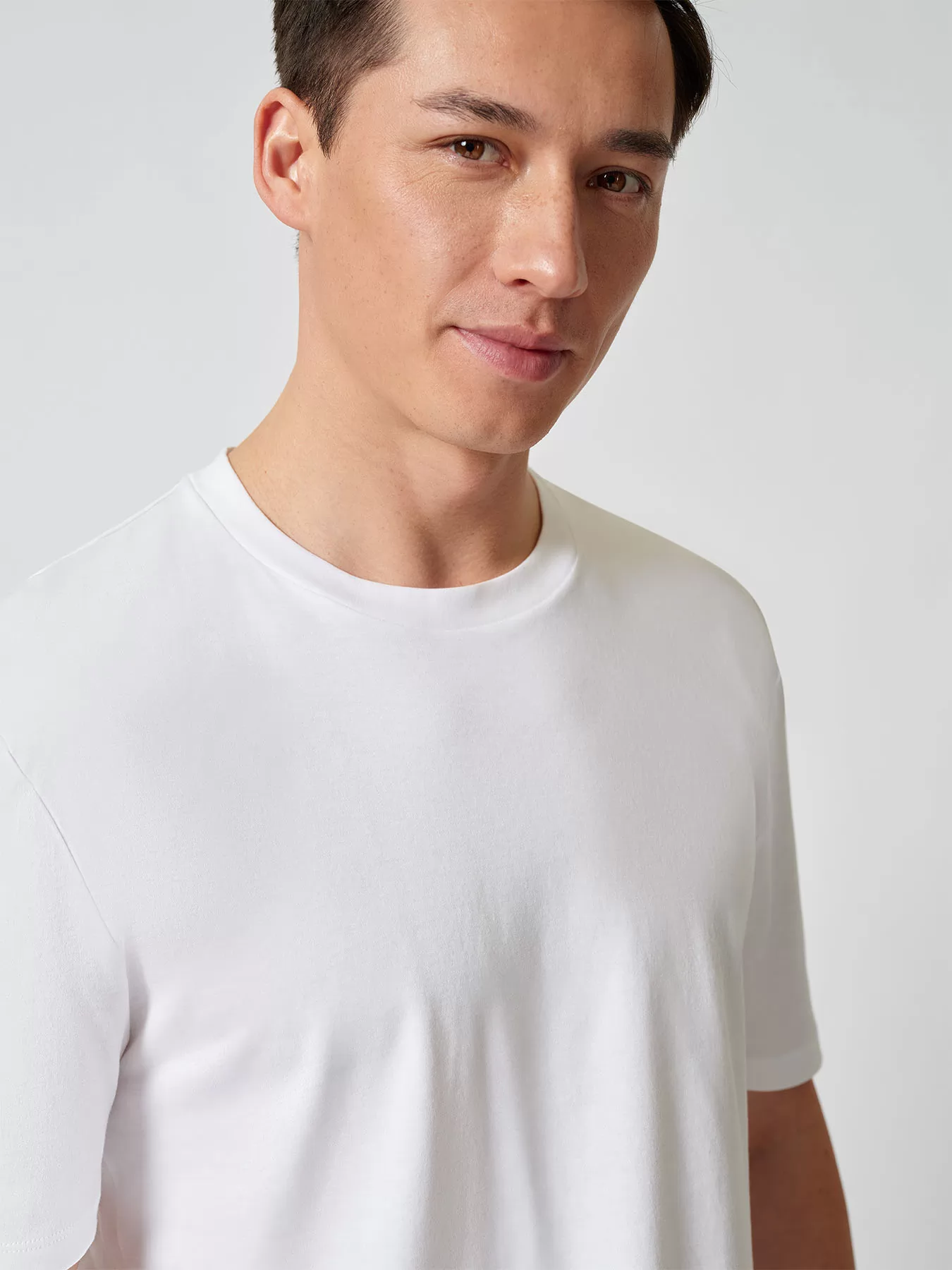 Biały Koszulka męska Huber Cotton Classic 110165 - zdjęcie 3