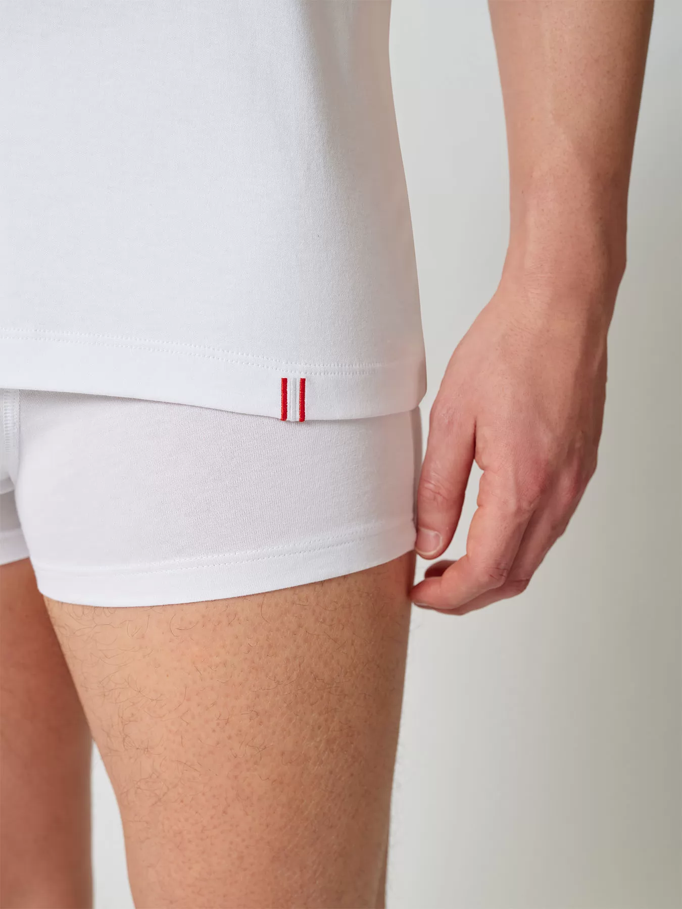 Biały Koszulka męska Huber Cotton Classic 110165 - zdjęcie 4