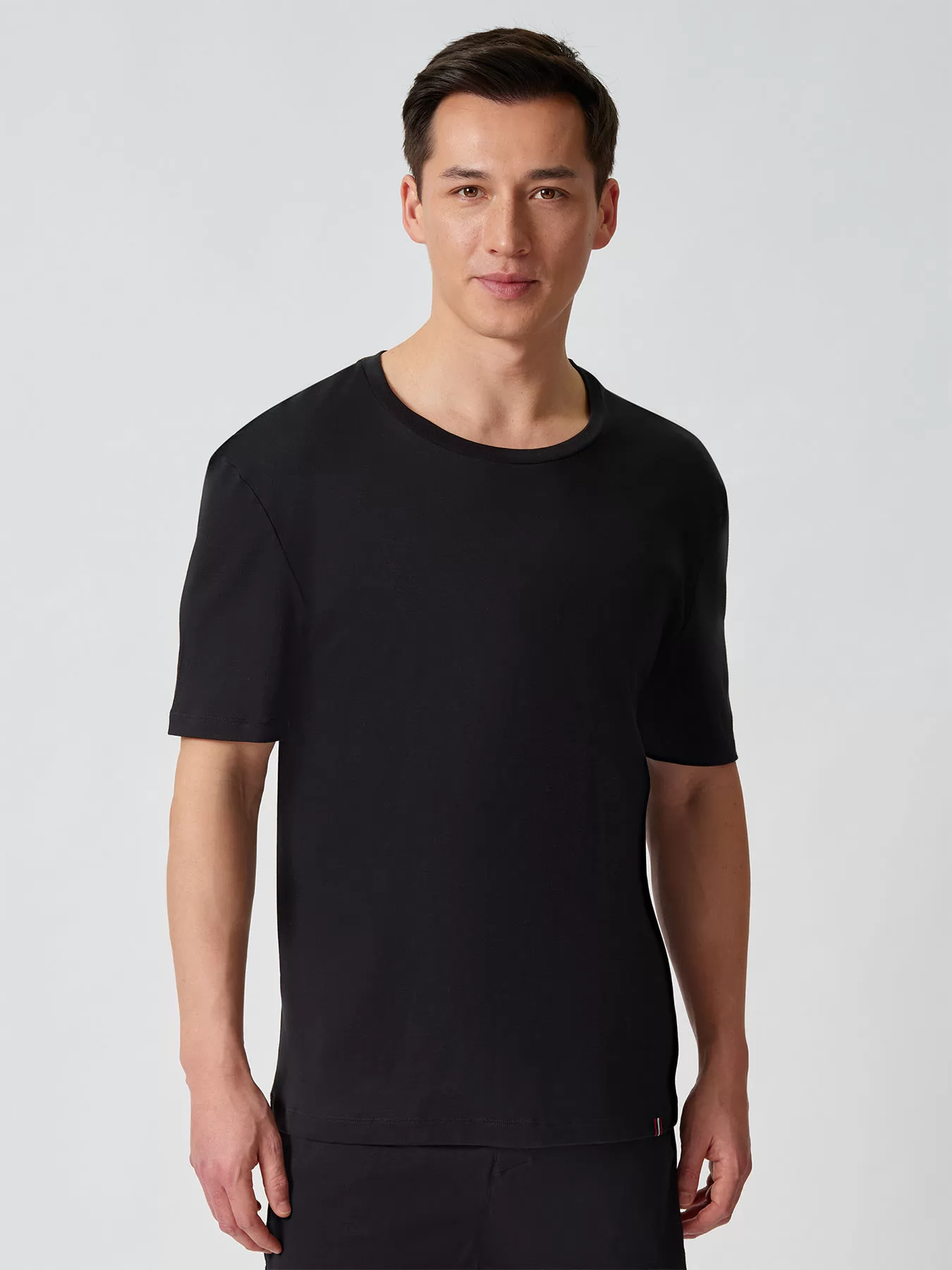 Czarny Koszulka męska Huber Cotton Classic 110165 - zdjęcie 1
