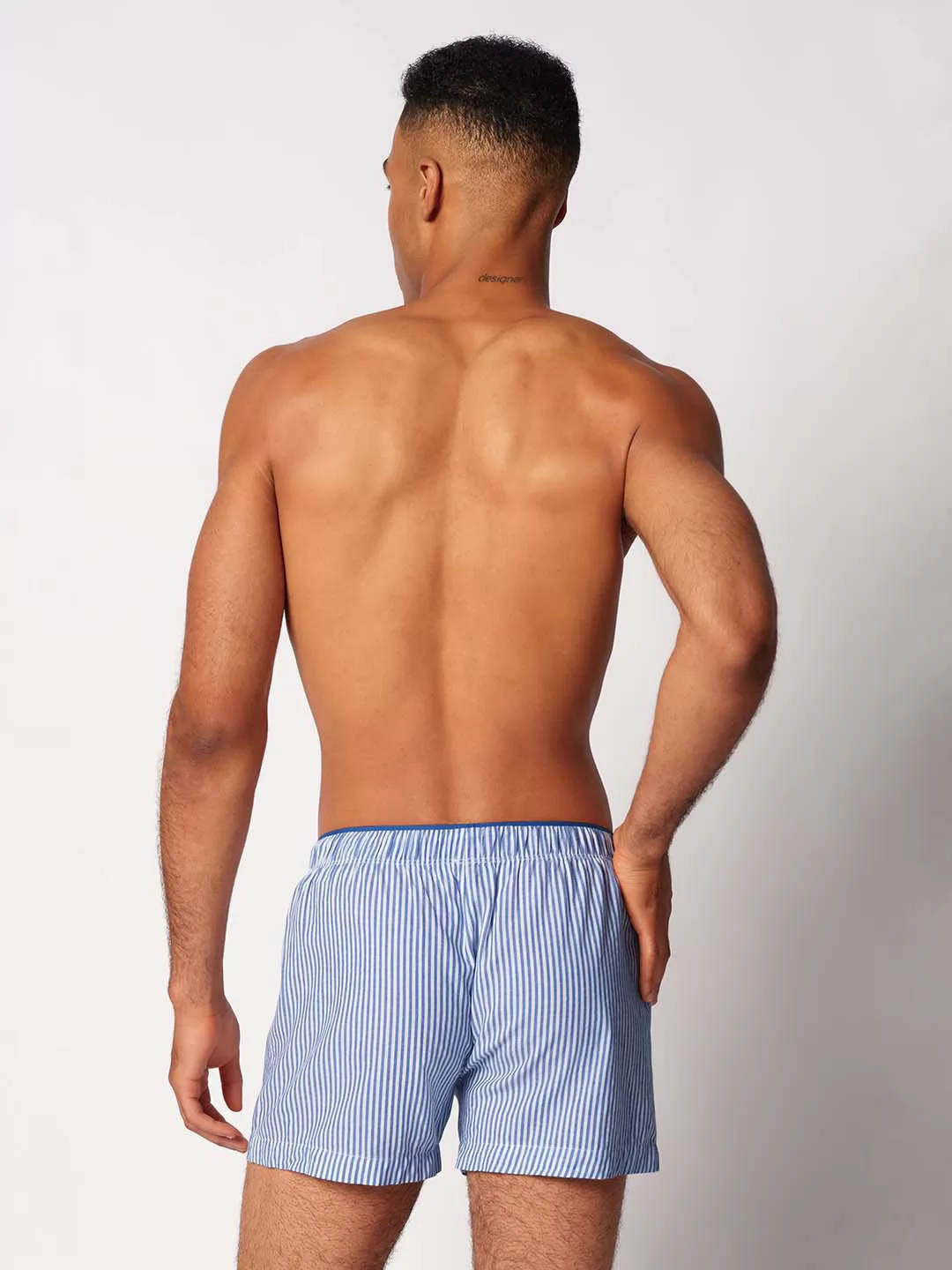 Biały, niebieski Bokserki męskie Skiny Boxersensation 083043 - zdjęcie 2