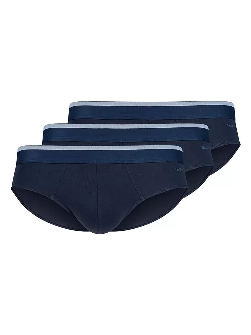 Granatowy Slipy męskie 3PACK Skiny Cotton Multipack 085741 - zdjęcie 2