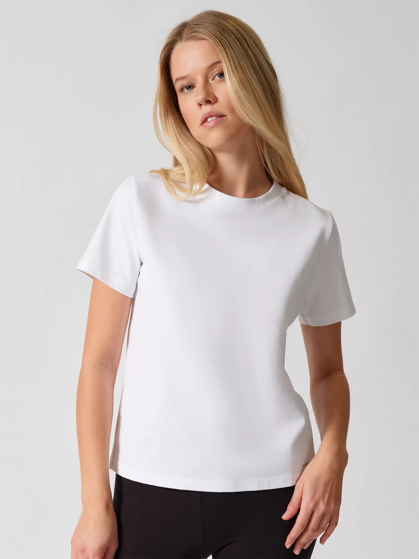 Biały Koszulka damska Skiny Premium Heavy Tee 087525 - zdjęcie 1