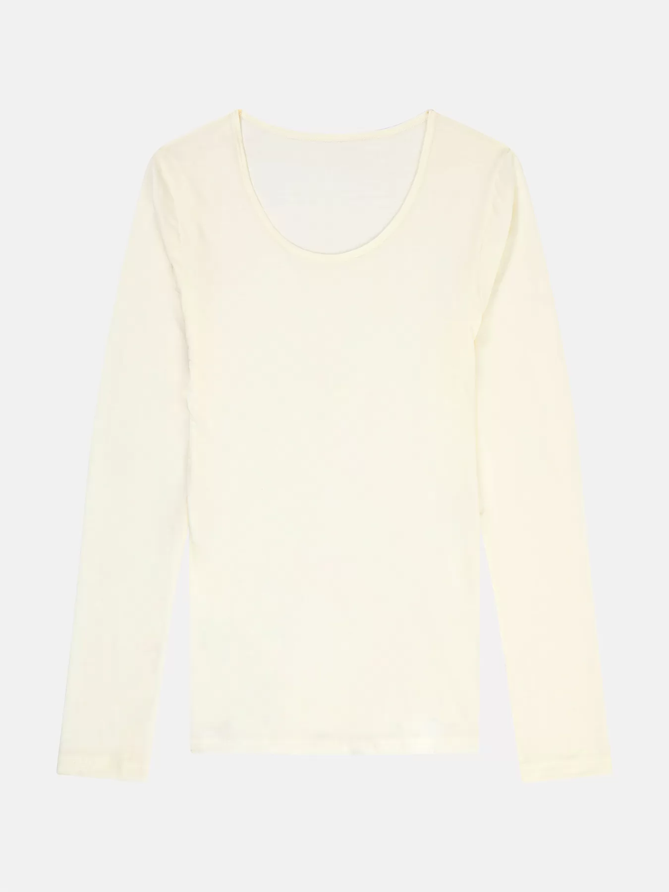 Kremowy Koszulka Sylvia Speidel Sanja Wool Tencel 50349 - zdjęcie 3