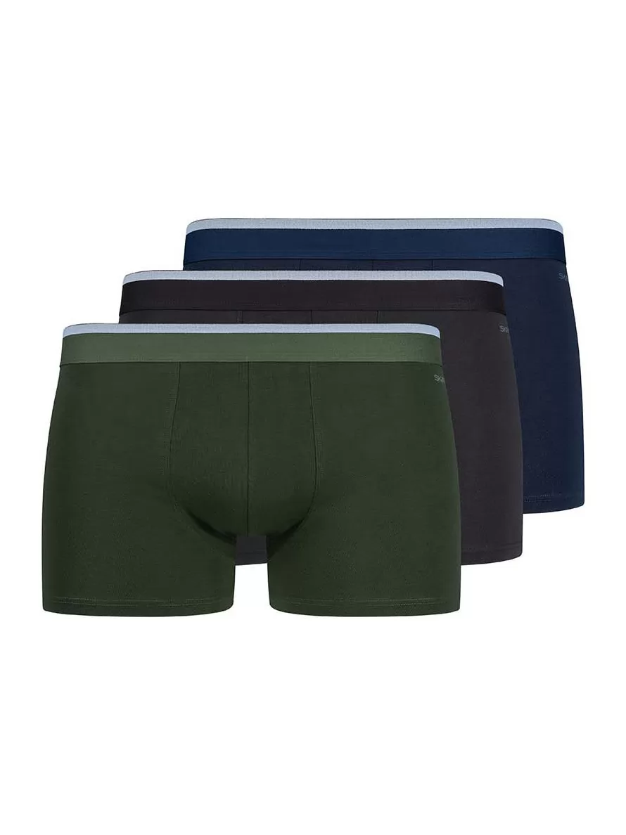 Czarny, granatowy, zielony Bokserki męskie 3PACK Skiny Cotton Multipack 085742 - zdjęcie 1