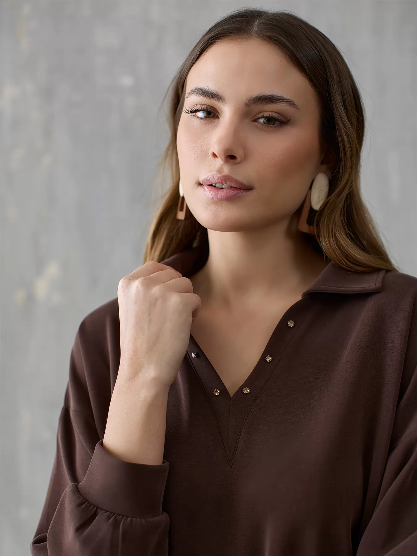 Brązowy Bluza dresowa Iconique 26FW-13 - zdjęcie 3