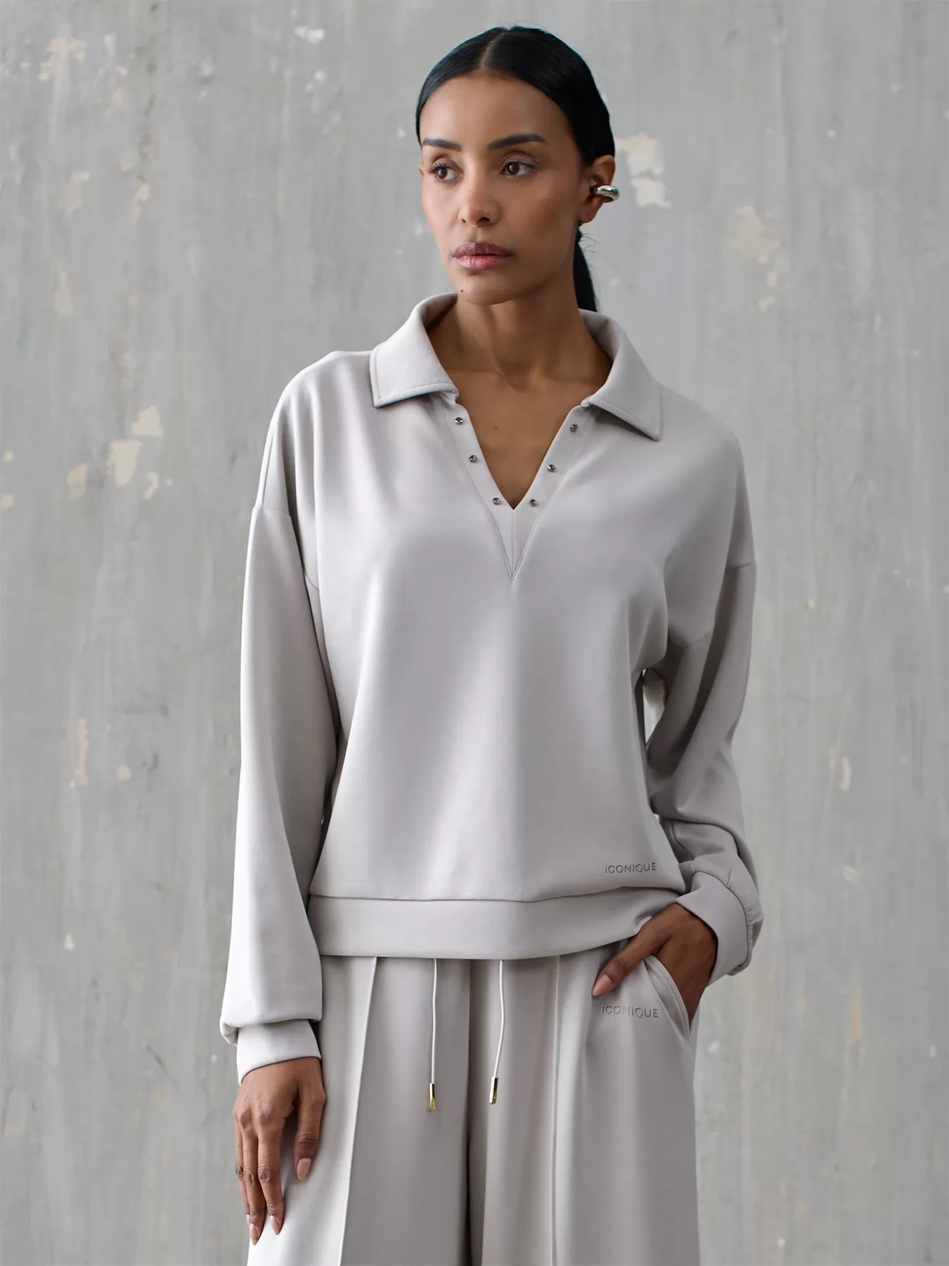 Szary Bluza dresowa Iconique 26FW-13 - zdjęcie 1