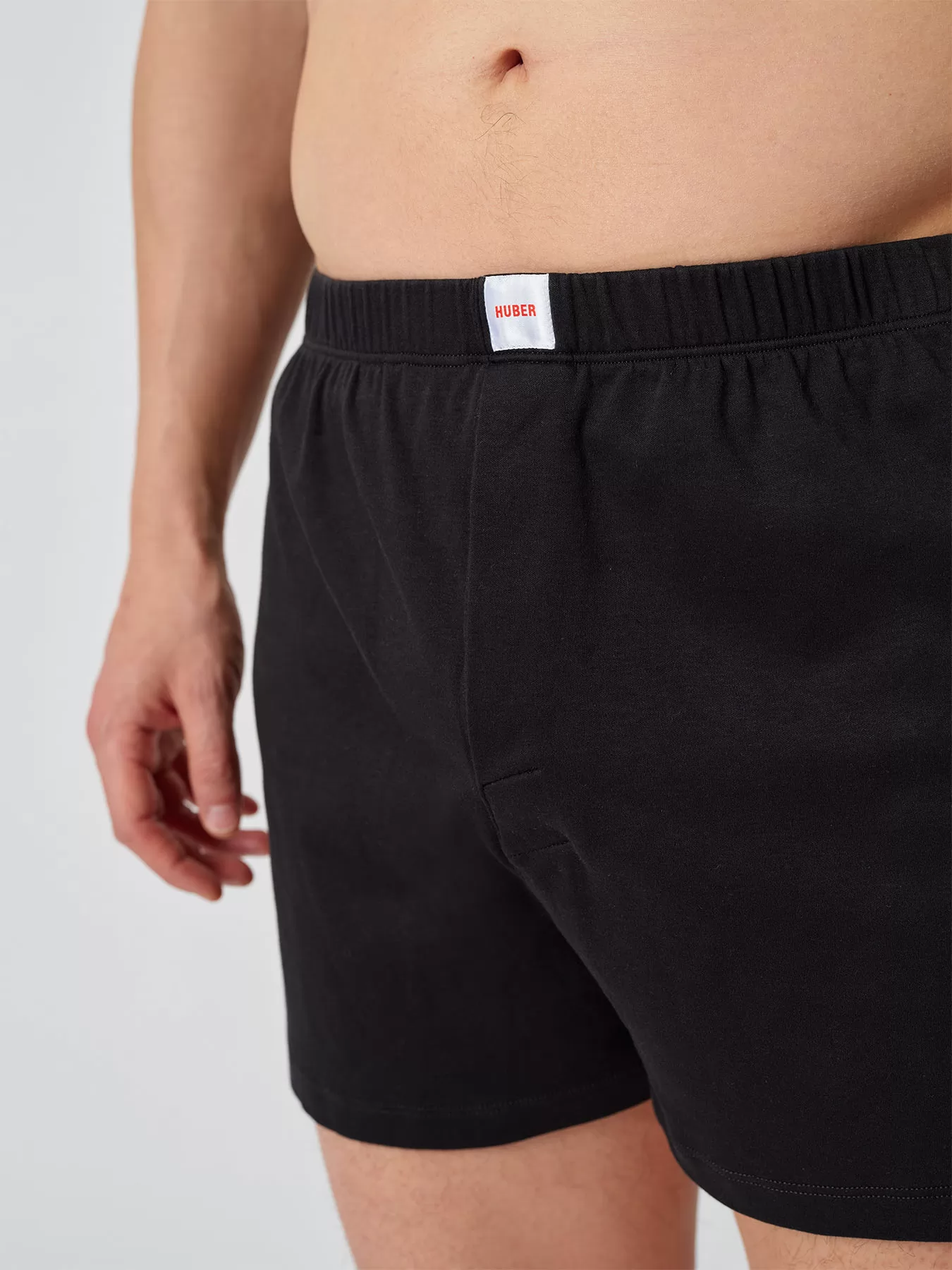 Czarny Bokserki męskie Huber Cotton Classic 110166 - zdjęcie 3